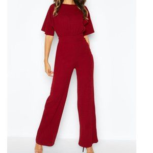 Tall, wide leg jumpsuit | Berry | Size 10 tall